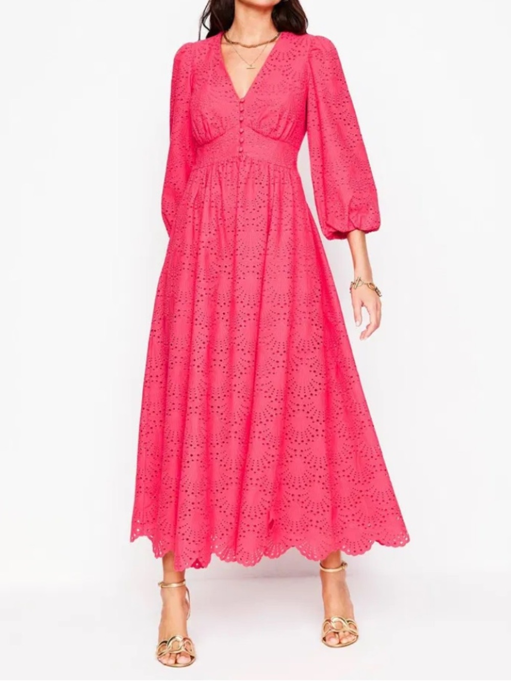 Boden Lola Broderie Maxi Dress